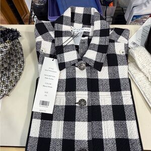 Veronica Beard Checkered Black and White Dickey